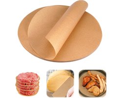 100 Sheets Round 22cm Non-Stick Baking Paper for Airfryer, Hot Air Fryer, Burger, Parchment Paper for Pans Oven Grill Steam