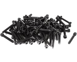 100 Stks 12.9 Legering Hex Sleutel Socket Hoofd Cap Schroeven Bouten UNC 4#-40x3/4"