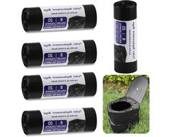 100 stuks biologisch afbreekbare toiletzakken voor camping 30 l waterdichte toiletemmer