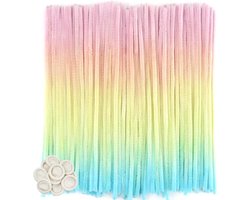 100 Stuks Chenille Pijp Reinigers in Kleurovergang, 30 cm Lang en 6 mm Breed voor Creatieve Klussen en Decoratie DIY