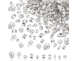 100 Stuks Duidelijke Rhinestones voor Naaiwerk, 6 tot 14 mm, Plat Achterkant, Glazen Steentjes voor Kleding, Sieraden en Creatieve Projecten