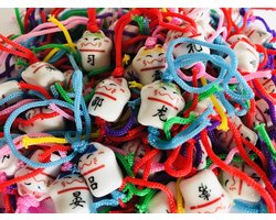 100 stuks gelukspoppetjes Lucky Cat maneki neko Porselein uitdeelcadeaus geluksbrenger