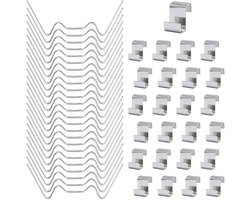 100 Stuks Glasklemmen voor Kassen - Ideale Bevestigingsclips voor Glas, Tuinbouw en Glazen Serres