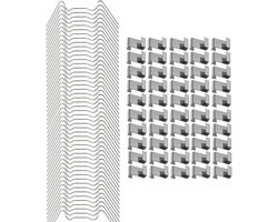 100 stuks glazen clips voor de kas, ondersteuning voor glasplaten, veerclips voor polycarbonaat en glas, ideaal voor kasconstructies en glasbevestiging