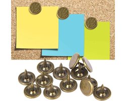 100 stuks grote platte kop bronzen gestoffeerde meubelnagels antieke decoratieve pennen (9 x 8 mm) - ideaal voor bank en meubelaccessoires