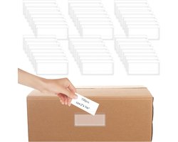 100 stuks labelhouders zelfklevende plank tag doorzichtige plastic zakken label mouwen archiefkast opbergbakken labelhouder voor schoolbibliotheek benodigdheden (5,3 x 2,5 cm)