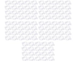 100 Stuks - Plantenclips - Planten opbinden - Bevestigingsclips voor tuinplanten - Opbindclips - Planten klips - Tomaat Clips - Voor tomaten en klimplanten - Transparant - 3*3*0,9 cm - Kunststof - Fruit onbinden - Ondersteuningen