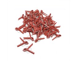 100 stuks Plantenklemmetjes - Plantenondersteuning - Plantenklemmen - Voor tomaten, komkommers, rozen en andere klimplanten - Klimhulp voor rankplanten, tomatenclips - Rood