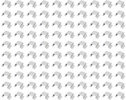 100 stuks RVS glazen clips voor kassen - 25x10x15 mm, vervangingsclips voor glasbevestiging en reparatie
