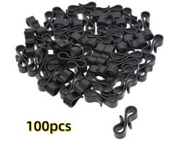 100 stuks - S-vormige plastic haken - voor het ophangen van kleding of handdoeken, lichtclips voor poppenfeestjes, kerstversieringen, decoratieve labels, T-shirts, tassen, planten - 1,1 inch