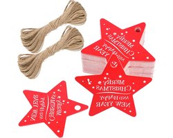 100 Stuks Stervormige Papieren Labels van 6CM voor Handgemaakt Werk en Creatieve Knutselprojecten