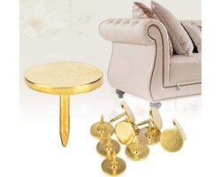 100 stuks stoffbekledingsknopen voor meubels - geel (9 mm) - voor banken, kussens en hoofdeinden