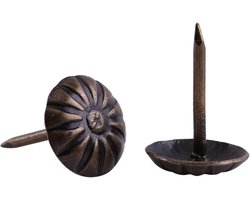 100 Stuks Vintage Bekleding Spijkers in Brons Metaal voor Meubel, Sofa en Decoratie (10x14mm)