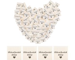 100 Stuks Wasbare Geweven Labels voor Handgemaakte Kleding, DIY Creaties, Naai- en Breiwerk