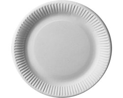 100 x kartonnen borden / wit karton 23cm / Feest/verjaardag/Picknick borden Milieuvriendelijk, biologisch afbreekbaar /Wegwerp bordjes karton