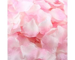 1000 Rozenblaadjes Decoratie Roze / Wit – Moederdag + Valentijn + Verjaardag