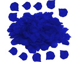 1000 rozenblaadjes - Kunstmatige rozenblaadjes - Rozenblaadjes - Bruiloft - Valentijnsdag - Tafeldecoratie - Verjaardag - Romantische sfeer - Donkerblauw