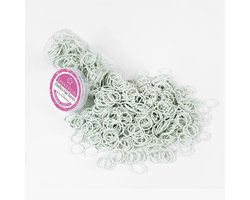 1000 Stuks Kleine Witte Haarelastiekjes - Zachte Rubberen Bandjes voor Baby, Kind en Volwassen Haar