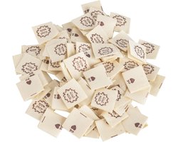 100pcs Handmade Fabric Labels - Handmade Label voor Sewing - Textile Labels voor Kleding - DIY Clothing Labels - Naai Labels