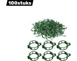 100stuks - Plantenklem - Klimplantenklem - Tuinklem - Flexibele plantensteun - Geschikt voor klimplanten en stengels - Herbruikbaar - Tuinaccessoires - Groenten