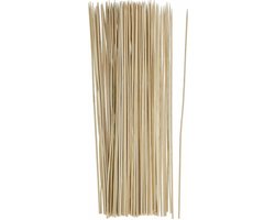 100x Bamboe houten sate prikkers/spiezen - bbq sticks - 35 cm