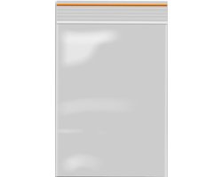100x Gripzakjes 60 x 80 mm Oranje Lijn/ Orange Line 60 MICRON DIKKE KWALITEIT Gekleurd 3+1 gratis