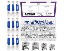 100x Meubelverbinding Set: Cam Locks, Excentrische Koppelingen en Voorgezette Bouten voor Kasten en IKEA-stijl Meubels
