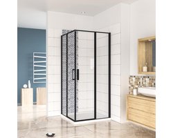 100x100cm Douchecabine,roterende douchedeur,185cm hoog