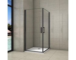 100x100x200cm douchecabine 8mm douchewand NANO glazen hoekinstap draaideur draaideur douche