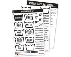 108 stickers voor het sorteren van wasgoed - praktische etiketten voor wasmanden, dozen en meer