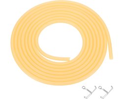 10ft Natural Latex Rubber Tube - 3/16" (4mm) ID x 1/4" (6mm) OD - Sling Shot Rubber Tube met Slangklemmen voor Oefeningen - Rekken - Laboratorium - Thuis Slang Tube