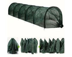 10ft Tuintunnel Schaduwdoek, PET+PE Materiaal, Voor Kas-, Terras- En Tuinplanten, Plantenondersteuningsnet, Kunststof Met Metalen Frame, Voor Stedelijke Landbouw En Landbouw