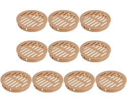 10Pcs 60Mm Ronde Vent Cover, Oranje Soffit Air Vent Cover Plastic Mesh Gaten Ventilatie Louvre voor Badkamer Keuken Garderobe Kast