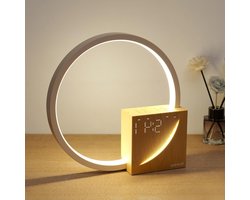 10W Bedlampje met USB-Oplaadfunctie en Wake Up Light - Touch Control Dimbare Tafellamp voor Slaaphulp - 3 Niveaus van Helderheid - Nachtlampje voor Slaapkamer en Woonkamer