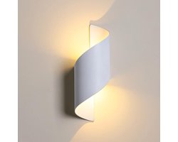 10W waterdichte buitenwandlamp - Stijlvolle op- en neerwaartse verlichtingsarmatuur voor tuin, terras en garage - 3000K warmwitte wandlamp (wit)