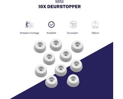 10x Deurbuffer Klein - 20x12mm - Wit