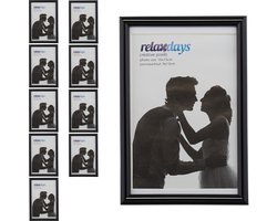 10x fotolijst 10x15 cm - fotokader - wissellijsten - set - met passe partout