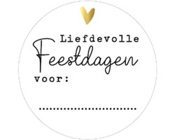 10x liefdevolle feestdagen voor:.... - kerst - naamsticker - inpakken - kerstcadeau