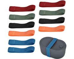 10x Lunchbox -Elastieken- Afdichtbanden Voor Bento-Box - Bevestigingsriemen - Het Opbergen Van Kleding, Boeken - Geschikt Voor Picknicks, Barbecues En Kamperen