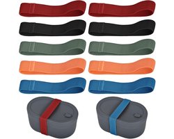 10x Lunchbox -Elastieken - Bento Box Belt - Lunchbox -Elastieken - Bevestigingsriemen - Elastische - Lunchbox Tape - Afdichtbanden Voor Bento-Box - Geschikt Voor Picknicks, Barbecues En Kamperen