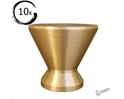 10X Meubelknop Dover Goud - Ø 25mm - Knoppen voor keukenkast - deurknopjes - Meubelknoppen / Kastknoppen Goud