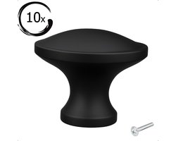 10X Meubelknop Rapid Rond Zwart - Kast knopjes - Kastknoppen Zwart - Meubelknop- - deurknoppen voor kasten - Meubelbeslag - deurknopjes - Kastknopjes