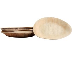 10x ovale palmblad borden, maat 21 cm