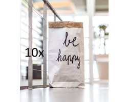 10x Papieren Zak XL (onbedrukt) - 55x65x25 cm