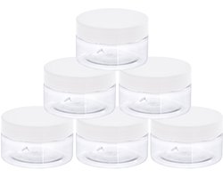 10x Potje 100ml - Lege, Kunststof Potjes met Schroefdeksel Cosmetica, Hobby - PET - Navulbaar