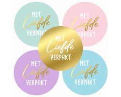 10x Sticker 'Met liefde verpakt" - bestelling - inpakken - orders - vinted