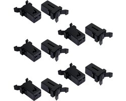 10x Touch Top Lid Bin Latch Lock Plastic Spare Repair Replacement Compatible with Brabantia - 3 to 50 Liters Touch Lid Bin - Car Sunglasses Holder Set (Zwart)