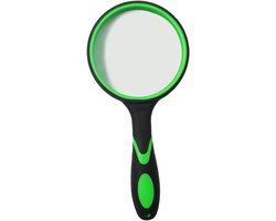 10X Vergrootglas met Antislip Soft Rubber Handvat, 75 mm Schokbestendig Vergrotingsspiegel voor Lezen, Inspectie en Insecten