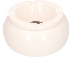 10x Witte terras asbak/storm asbak 11 cm - Buiten asbakken - Tafelaccessoires - Tuin artikelen