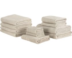 11-delige handdoekset AREORA Katoen Beige